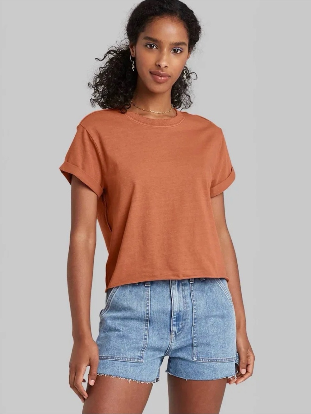 Wild fable cropped T-shirt size M